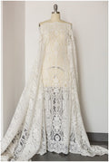 Vintage bridal lace off-white/ boho bridal lace/ bridal lace/ romantic lace// L17-179