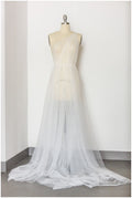 3.1 m wide - very soft tulle fabric for bridal veils &amp; wedding dresses/ soft mesh fabric/ silk tulle white off-white/ veil tulle// R-167-18 