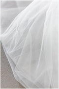 3.1 m wide - very soft tulle fabric for bridal veils &amp; wedding dresses/ soft mesh fabric/ silk tulle white off-white/ veil tulle// R-167-18 