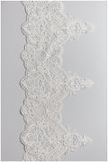 Lace trim off-white/ elegant bridal lace trim/ veil lace trim/ lace embroidery/ wedding dress lace trim// T17-045