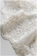 Lace trim off-white/ elegant bridal lace trim/ veil lace trim/ lace embroidery/ wedding dress lace trim// T17-045