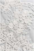 Bridal lace trim off-white/ wedding lace trim/ veil lace/ soft embroidered lace trim/ elegant bridal lace// T17-051