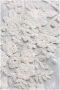 Bridal lace trim off-white/ wedding lace trim/ veil lace/ soft embroidered lace trim/ elegant bridal lace// T17-051