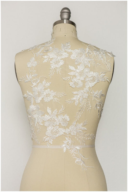 Braut Lace Applikation, romantische BlumenSpitze Applikation, SpitzenBlume Applikation, Blumen Applikation, Hochzeitskleid SpitzenApplikation, Brautspitze// A17-130