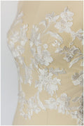 Sofort Braut Spitzen Applikation, romantische Spitzen Applikation, Spitzenblume, Blumen Applikation, Hochzeitskleid Spitzenapplikation, Brautspitze// A17-132