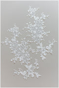 Romantische Blumen Spitzen Applikation, Braut Blumen Spitzen Applikation, Spitzenblume, Blumen Applikation, Hochzeitskleid Spitzenapplikation, Spitzenblumen Applikation// A17-133