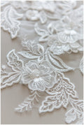Romantische Blumen Spitzen Applikation, Braut Spitzen Applikation, Spitzenblume, Blumen Applikation, Hochzeitskleid Spitzenapplikation, Spitzenblumen Applikation// A17-135