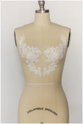 Romantische Blumen Spitzen Applikation, BrautBlüten Applikation, Spitzenblume, Blumen Applikation, Hochzeitskleid Spitzenapplikation, Spitzenblumen Applikation// A17-136