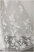 Weiche 3D-Blütenspitze/ 3D Perlenspitze/ Braut Spitzenstoff Off-White/ Brautkleid Spitze/ Couture Spitze/ Perlenspitze// L17-151