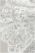 Heavy Embroidered Lace Fabric/ Bridal Lace Off-White/ Wedding Dress Lace/ Wedding Lace// L17-169