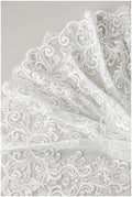 Heavy Embroidered Lace Fabric/ Bridal Lace Off-White/ Wedding Dress Lace/ Wedding Lace// L17-169