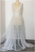 160cm wide - Circular tulle fabric for bridal veils &amp; wedding dresses/ Off-White soft mesh fabric/ soft tulle fabric/ veils// R-168 