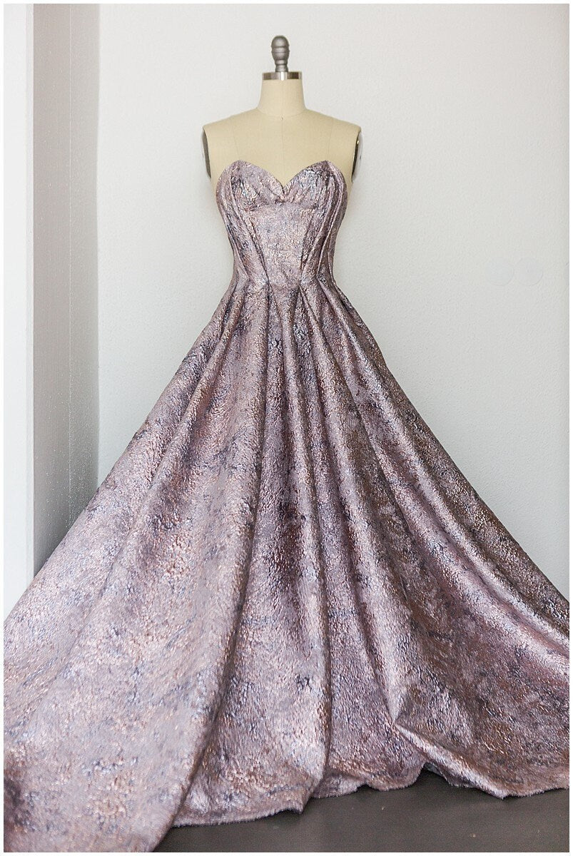 Lila Rosa Jacquard Stoff/ Abendkleid Jacquard/ Brautjungfern Jacquard// R-034LI