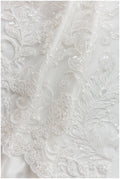 Off-White - High quality stretch lining fabric/ super soft stretch wedding dress fabric// F18-005
