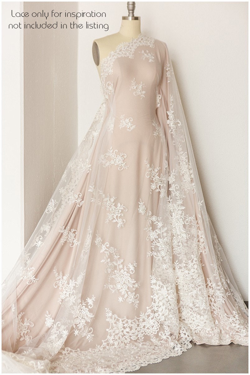 Skin skin color - High quality stretch lining fabric/ super soft stretch wedding dress fabric/ skin tone stretch lining// F18-004