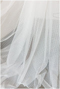 160cm wide - Circular tulle fabric for bridal veils &amp; wedding dresses/ Off-White soft mesh fabric/ soft tulle fabric/ veils// R-168 