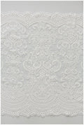 T17-062 /Bridal bolero lace trim, embroidered lace fabric for wedding dress, soft boho lace, boho wedding dress lace, embroidered lace trim