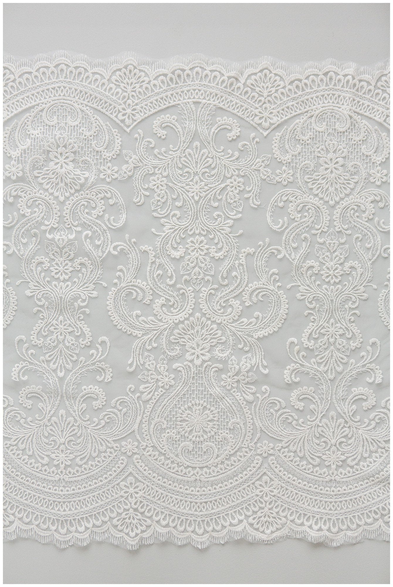 T17-062 /Bridal bolero lace trim, embroidered lace fabric for wedding dress, soft boho lace, boho wedding dress lace, embroidered lace trim