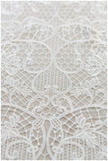 Boho lace fabric off-white/ lace for wedding dresses/ wedding dress lace/ boho wedding dress lace/ crochet lace fabric// L18-189