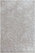 Shiny floral glitter fabric/ Off-White Diamond glitter tulle fabric/ shiny bridal tulle fabric// R-011