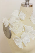 10pcs 3D lace flowers for sewing/ 3D flower lace applique/ wedding dress lace applique/ bridal lace// A17-157