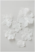 10pcs. 3D lace flowers for sewing on/ 3D flower lace applique/ wedding dress lace applique/ bridal lace// A17-161