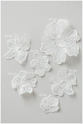 10pcs. 3D lace flowers for sewing on/ 3D flower lace applique/ wedding dress lace applique/ bridal lace// A17-162