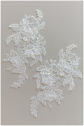 Romantische Blumen Spitzen Applikation, Braut Spitzen Applikation, Spitzenblume, Blumen Applikation, Hochzeitskleid Spitzenapplikation, Spitzenblumen Applikation// A17-135