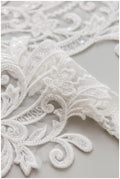 Perlen Hochzeitskleid Applikation, Aufnäher für Brautkleid, Spitzenblume für Hochzeitskleid, Brautspitze Applikation// A17-152