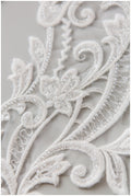 Perlen Hochzeitskleid Applikation, Aufnäher für Brautkleid, Spitzenblume für Hochzeitskleid, Brautspitze Applikation// A17-152