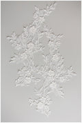3D Blumen SpitzenApplikation für Hochzeitskleid, Hochzeitskleid Spitzenapplikation mit 3D Blumen, Brautspitze Applikation// A17-155