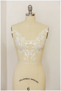 PerlenHochzeitskleid Spitzenaufnäher, Aufnäher für Brautkleid, Spitzenblume für Hochzeitskleid, Brautspitze Applikation// A17-156