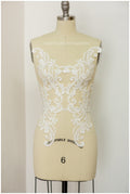 PerlenHochzeitskleid Spitzenaufnäher, Aufnäher für Brautkleid, Spitzenblume für Hochzeitskleid, Brautspitze Applikation// A17-156