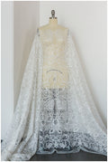 Boho lace fabric off-white/ lace for wedding dresses/ wedding dress lace/ boho wedding dress lace/ crochet lace fabric// L18-189