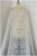Boho lace fabric off-white/ lace for wedding dresses/ wedding dress lace/ boho wedding dress lace/ crochet lace fabric// L18-189