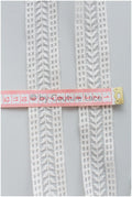 Boho wedding dress lace trim/ embroidered lace trim off-white/ bridal lace/ veil lace// T19-065
