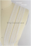 Soft embroidered lace trim off-white/ Boho wedding dress lace trim/ Bridal lace trim/ Veil lace// T19-066