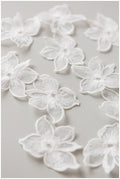 10pcs 3D lace flowers for sewing on/ 3D flower lace applique/ wedding dress lace applique/ bridal lace// A17-158