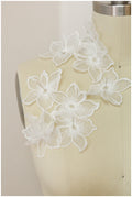 10pcs 3D lace flowers for sewing on/ 3D flower lace applique/ wedding dress lace applique/ bridal lace// A17-158