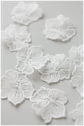 10pcs. 3D lace flowers for sewing on/ 3D flower lace applique/ wedding dress lace applique/ bridal lace// A17-161