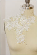 10pcs. 3D lace flowers for sewing on/ 3D flower lace applique/ wedding dress lace applique/ bridal lace// A17-162