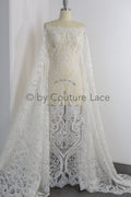 Boho lace fabric for wedding dress/ Boho lace off-white/ Cotton lace/ Boho wedding dress lace// L18-206