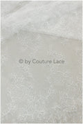 Filigree lace fabric off-white/ contour embroidered lace fabric for wedding dress/ floral lace/ boho lace// L19-200