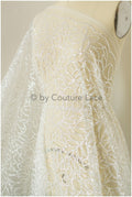 Glitter tulle fabric/ off-white diamond glitter net/ wedding dress fabric with glitter/ shiny bridal lace fabric/ shiny glitter tulle fabric// R-012