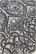 Blumenspitze / Abendkleid Spitzenmaterial / schwarze Spitze / florale schwarze Hochzeit Spitze / Couture Spitze / / L19-216