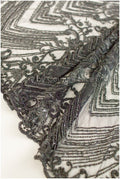 Perlen Spitzenstoff Schwarz/ Couture Spitzenstoff/ Spitzenstoff mit Perlen/ Perlen Spitze// L19-217