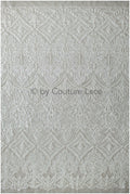 Geometric lace fabric off-white/ bridal lace with beads/ abstract wedding dress lace with beads &amp; sequins// L19-249