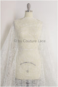 Braut Spitzenstoff Off-White/ weicher filigraner Brautspitzenstoff/ moderne bestickte Hochzeitskleid Spitze// L19-239