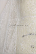 Braut Spitzenstoff Off-White/ weicher filigraner Brautspitzenstoff/ moderne bestickte Hochzeitskleid Spitze// L19-239