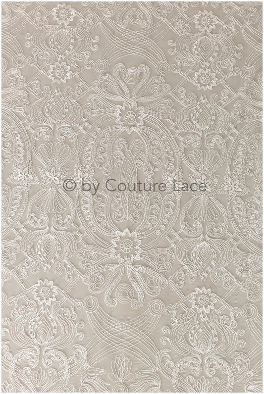 Braut Spitzenstoff Off-White/ weicher filigraner Brautspitzenstoff/ moderne bestickte Hochzeitskleid Spitze// L19-239
